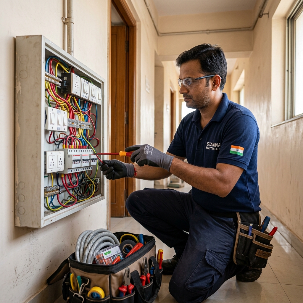 Electrical switchboard repair work by Prajapati Electrical