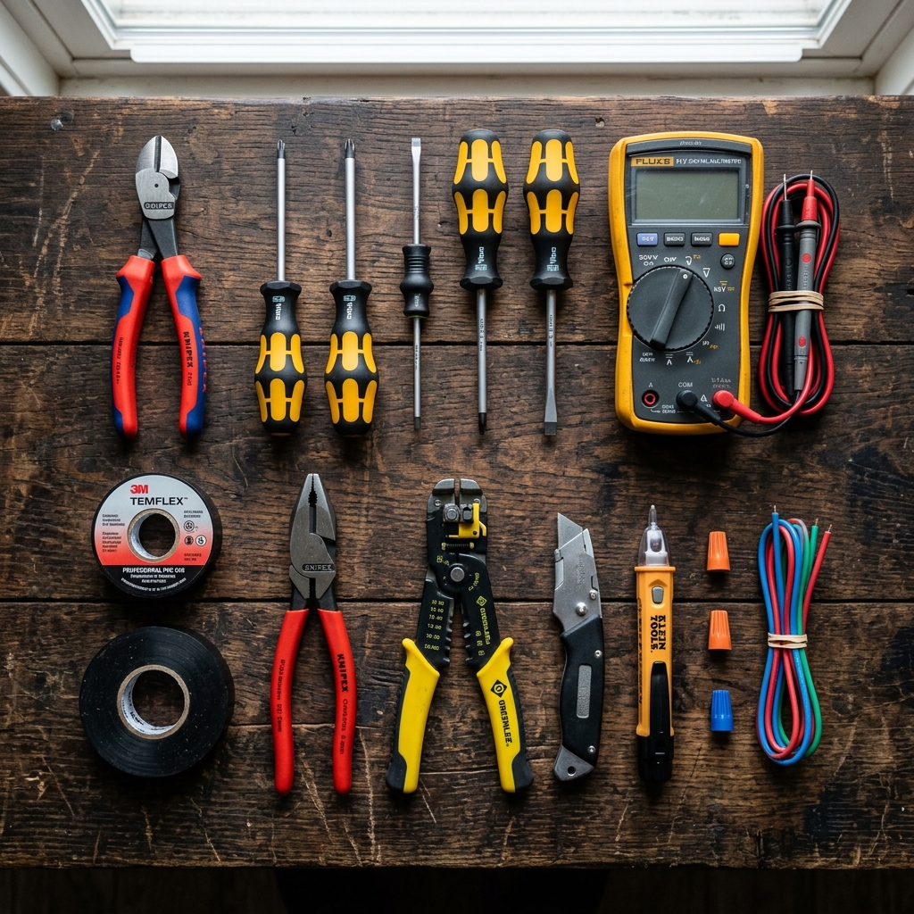 Professional electrician tools at Prajapati Electrical